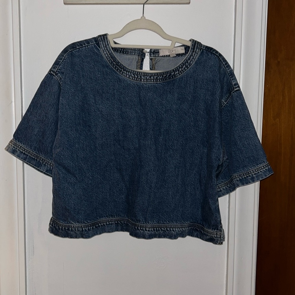 Dark Wash Boxy Denim Top